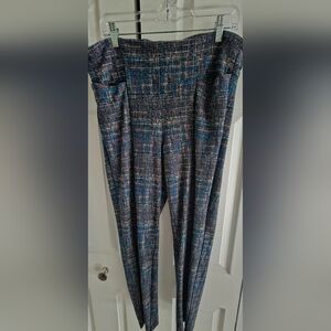 Torrid Blue and Gray Patterned Women's Trousers